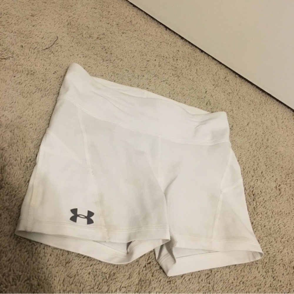 Under Armour woman’s size xsmall white spandex shorts